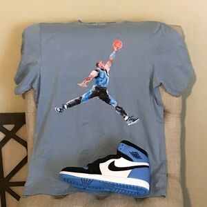 Air Jordan UNC Jumpman Tee Size XL